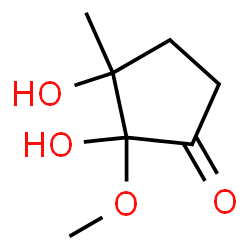 Cyclopentanone, 2,3-dihydroxy-2-methoxy-3-methyl- (9CI)结构式