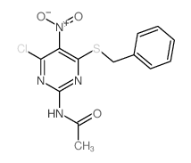 Acetamide,N-[4-chloro-5-nitro-6-[(phenylmethyl)thio]-2-pyrimidinyl]-结构式