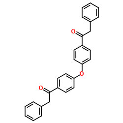 2-phenyl-1-[4-[4-(2-phenylacetyl)phenoxy]phenyl]ethanone结构式