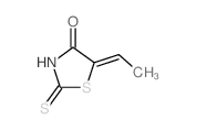 (5Z)-5-ethylidene-2-sulfanylidene-thiazolidin-4-one Structure