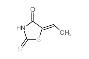 (5Z)-5-ethylidene-2-sulfanylidene-thiazolidin-4-one structure