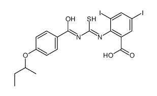 3,5-DIIODO-2-[[[[4-(1-METHYLPROPOXY)BENZOYL]AMINO]THIOXOMETHYL]AMINO]-BENZOIC ACID Structure
