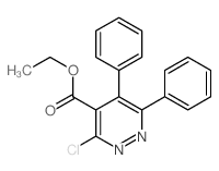 4-Pyridazinecarboxylicacid, 3-chloro-5,6-diphenyl-, ethyl ester结构式