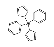 di-cyclopenta-2,4-dienyl-diphenyl stannane Structure