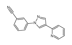 3-(4-pyridin-2-ylpyrazol-1-yl)benzonitrile结构式