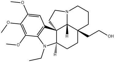 1-Ethyl-15,16,17-trimethoxyaspidospermidin-21-ol structure