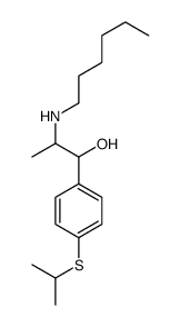 2-(hexylamino)-1-(4-propan-2-ylsulfanylphenyl)propan-1-ol结构式