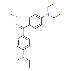 Bis[4-(diethylamino)phenyl]methanone O-methyl oxime结构式