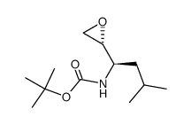 (2R)-2-[(1R)-1-[N-(tert-butyloxycarbonyl)amino]-3-methylbutyl]oxirane结构式