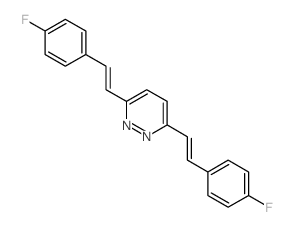 3,6-bis[2-(4-fluorophenyl)ethenyl]pyridazine结构式