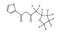 1-(α-thienyl)-4-(α-perfluorotetrahydrofuryl)-4,4-difluorobutane-1,3-dione Structure