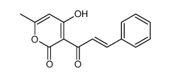 3-(1-hydroxy-3-phenylprop-2-enylidene)-6-methylpyran-2,4-dione结构式