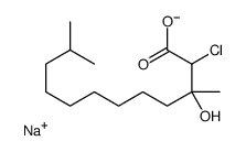 sodium,2-chloro-3-hydroxy-3,11-dimethyldodecanoate结构式