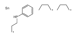 dibutyl(3-phenylphosphanylpropyl)tin Structure