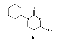4-amino-5-bromo-1-cyclohexyl-5,6-dihydro-1H-pyrimidin-2-one结构式