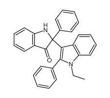 1'-ethyl-2,2'-diphenyl-1,2-dihydro-1'H-[2,3']biindolyl-3-one结构式
