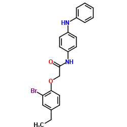 N-(4-Anilinophenyl)-2-(2-bromo-4-ethylphenoxy)acetamide结构式