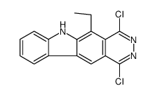 1,4-dichloro-5-ethyl-6H-pyridazino[4,5-b]carbazole Structure