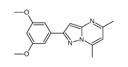 Pyrazolo[1,5-a]pyrimidine, 2-(3,5-dimethoxyphenyl)-5,7-dimethyl- (9CI) Structure