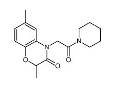 Piperidine, 1-[(2,3-dihydro-2,6-dimethyl-3-oxo-4H-1,4-benzoxazin-4-yl)acetyl]- (9CI)结构式