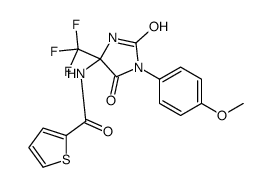 2-Thiophenecarboxamide,N-[1-(4-methoxyphenyl)-2,5-dioxo-4-(trifluoromethyl)-4-imidazolidinyl]-(9CI)结构式