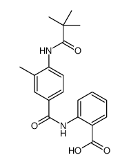 2-[[4-(2,2-dimethylpropanoylamino)-3-methylbenzoyl]amino]benzoic acid结构式