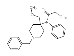 N-(1-苄基-4-(甲氧基甲基)哌啶-4-基)-N-苯基丙酰胺结构式