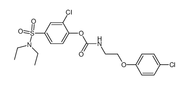 [2-(4-Chloro-phenoxy)-ethyl]-carbamic acid 2-chloro-4-diethylsulfamoyl-phenyl ester Structure