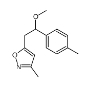 5-[2-methoxy-2-(4-methylphenyl)ethyl]-3-methyl-1,2-oxazole结构式