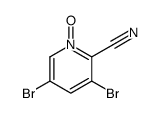 3,5-dibromo-1-oxidopyridin-1-ium-2-carbonitrile结构式