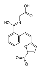 2-[[2-[2-(5-nitrofuran-2-yl)ethenyl]benzoyl]amino]acetic acid Structure