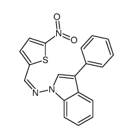 1-(5-nitrothiophen-2-yl)-N-(3-phenylindol-1-yl)methanimine结构式