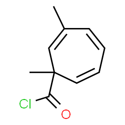 2,4,6-Cycloheptatriene-1-carbonyl chloride, 1,3-dimethyl- (9CI)结构式