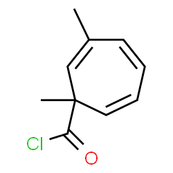 2,4,6-Cycloheptatriene-1-carbonyl chloride, 1,3-dimethyl- (9CI) Structure