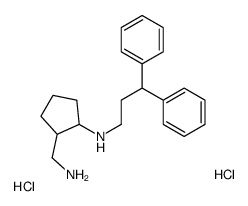 2-(aminomethyl)-N-(3,3-diphenylpropyl)cyclopentan-1-amine,dihydrochloride结构式