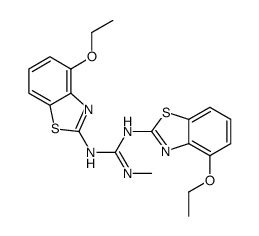 1,3-bis(4-ethoxy-1,3-benzothiazol-2-yl)-2-methylguanidine结构式