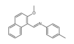 1-(2-methoxynaphthalen-1-yl)-N-(4-methylphenyl)methanimine结构式