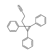 3-(1,2,3-triphenylcycloprop-2-en-1-yl)propanenitrile结构式