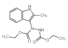 ethyl N-(ethoxycarbonylamino)-N-(2-methyl-1H-indol-3-yl)carbamate structure