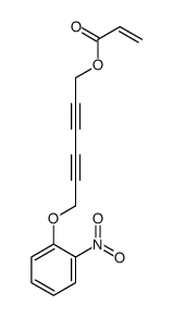 6-(2-nitrophenoxy)hexa-2,4-diynyl prop-2-enoate结构式