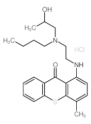 1-[2-(butyl-(2-hydroxypropyl)amino)ethylamino]-4-methyl-thioxanthen-9-one structure