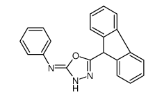 5-(9H-fluoren-9-yl)-N-phenyl-1,3,4-oxadiazol-2-amine Structure