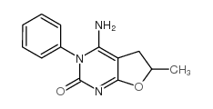 4-Amino-5,6-dihydro-6-methyl-3-phenyl-furo[2,3-d]pyrimidin-2(3H)-one结构式