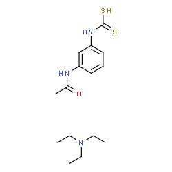 triethylammonium (3-acetamidophenyl)dithiocarbamate Structure