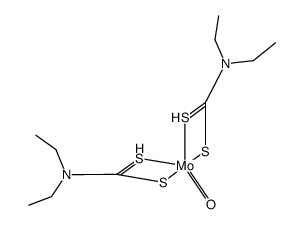 oxobis(diethyldithiocarbamato-κS,κS')molybdenum Structure
