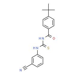 4-tert-butyl-N-{[(3-cyanophenyl)amino]carbonothioyl}benzamide Structure
