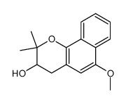 6-methoxy-2,2-dimethyl-3,4-dihydro-2H-naphtho[1,2-b]pyran-3-ol Structure