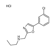 N-[[5-(3-chlorophenyl)-1,3-oxazol-2-yl]methyl]propan-1-amine,hydrochloride Structure