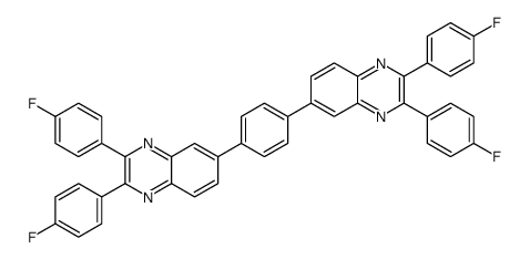 6-[4-[2,3-bis(4-fluorophenyl)quinoxalin-6-yl]phenyl]-2,3-bis(4-fluorophenyl)quinoxaline Structure