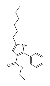 ethyl 5-hexyl-2-phenyl-1H-pyrrole-3-carboxylate结构式